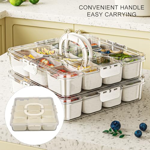 Bandeja para servir dividida con 12 compartimentos para frutas frutos secos y snacks HERCHR 4