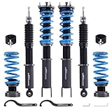 maXpeedingrods Coilover for Mercedes-Benz E-Class E320 E350 Sedan RWD 2003-2009, 24 Levels Damper Adjustable Coilovers Suspension Kit, Height Adjustable Shock Absorber, T6 Upgraded Lowering Kits Blue