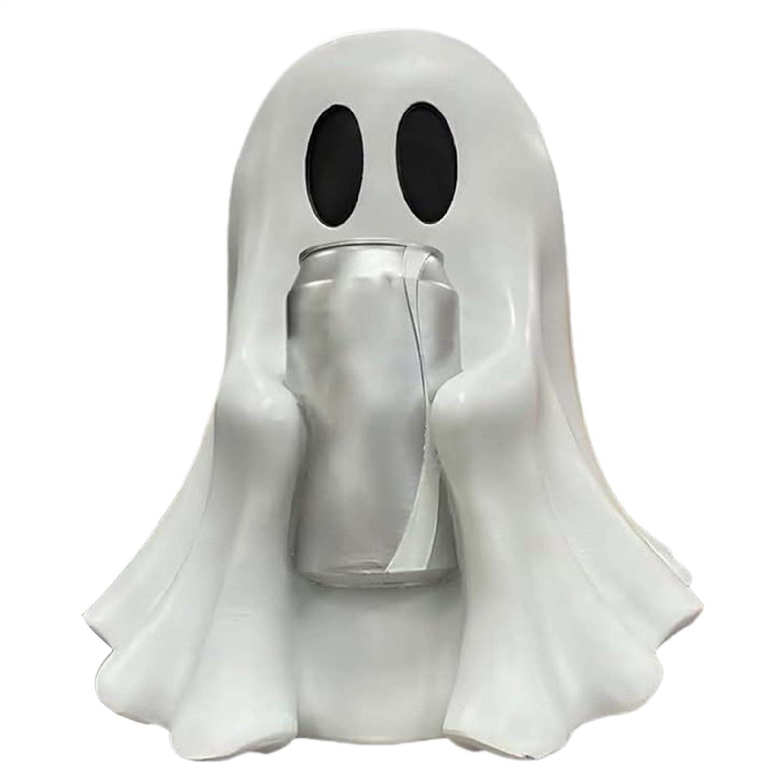Personaje fantasma para evitar manchas en escritorio con soporte de bebidas