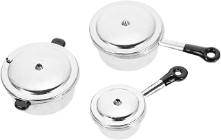 BESPORTBLE Ternos De Utensílios De Cozinha Em Miniatura Para Crianças Conjunto De Utensílios De Cozinha Decoração De Casa Panelas De Cozinha Em Miniatura Mini Potes De Dollhous Prato Em