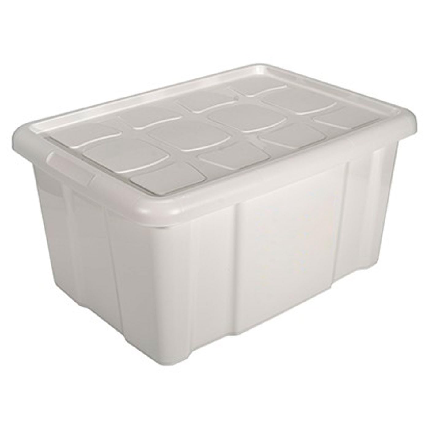Acan Tradineur - Pack de 4 cajas de almacenamiento Nº 18 - Plástico - Contenedor, guardar ropa, mantas, libros - Fabricado en España - 60 L - 29,7 x 61,5 x 45 cm - Marfil