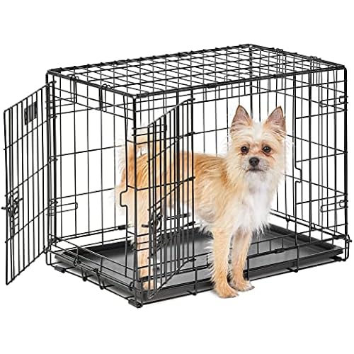 LifeStages by MidWest 24-Inch Double Door Crate, Small Breeds, 12-20 lbs