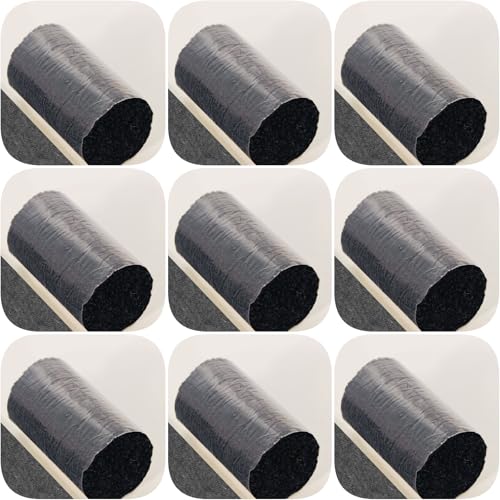 Image of Yglnden 10 Bundles Latch Hook Kit Colorful Yarn Bundles Cut Rug DIY Latch Hook Yarn for Handmake Craft Sewing Knitting for Adults (10 Bundles# Black)