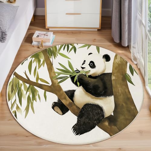 ZISTRCBAO Panda Bambus Teppich Für Wohnzimmer Rund, Aquarell Tiere Waschbarer Runder Teppich, Weiß Ultradünner Niederflor-Teppiche Für Wohnzimmer Couchtisch Küche, 60cm ZISTRCBAO Panda Bambus Teppich Für Wohnzimmer Rund, Aquarell Tiere Waschbarer Runder Teppich, Weiß Ultradünner Niederflor-Teppiche Für Wohnzimmer Couchtisch Küche, 60cm