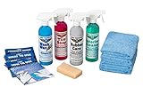 Aero Cosmetics Complete Car Care Kit - Wash Wax All, Interior Cleaner, Tire Soap, Rubber Conditioner, Aircraft Grade & Quality for Your Car, Boat & RV