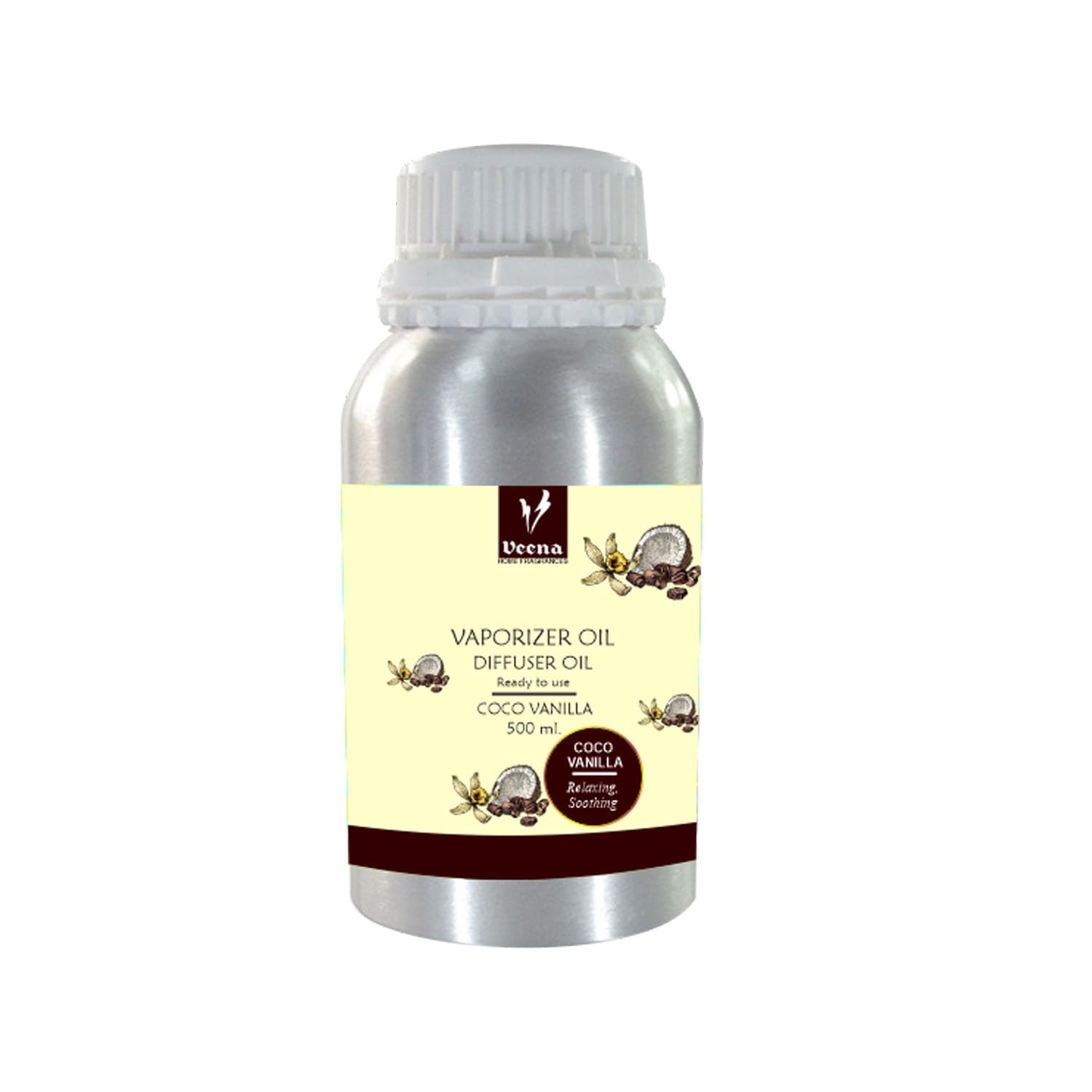 Veena Aroma oil Diffuser, Candle Perfume Long Lasting Home Fragrance Coco Vanilla 100 ml