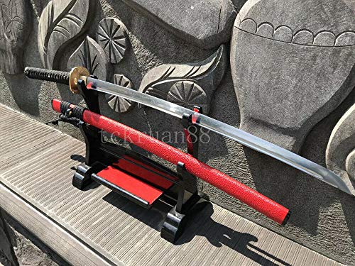 YL Sword Japanese Sword Katana Handmade Clay Tempered Full Tang Sharp Blade Ray Skin Saya