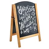 MyGift Freestanding A-Frame Chalkboard Display Sign, Double Sided Message Board, 25 x 16 Inch