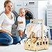 PineapplePapa Customized Wooden Baby Clothes Crate With Hanger Rack, Personalized New Baby Shower Wood Boxes, Congratulations Unfinished Wood Basket