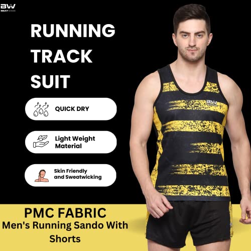 Image of Men's 100% Polyester Sublimation Printed Athletic Running Vest | Lightweight Sports Costume for Gym, Jogging & Training