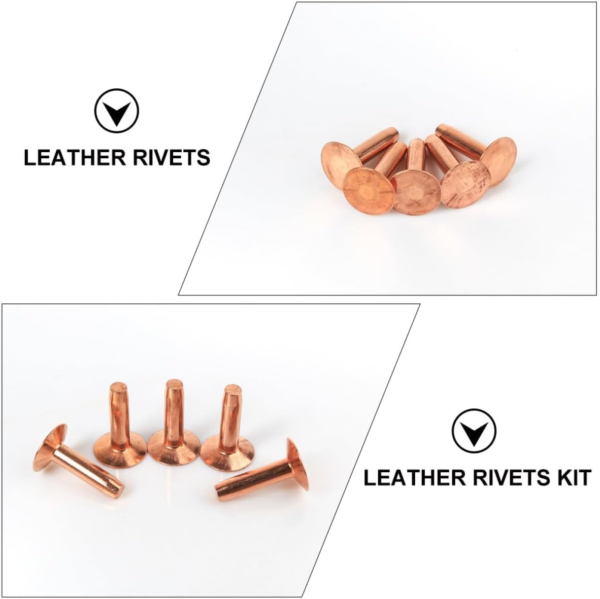 NUOBESTY 150sets Leather Rivets and Burrs Metal Rivet Sets DIY Leather Craft Repair Kit