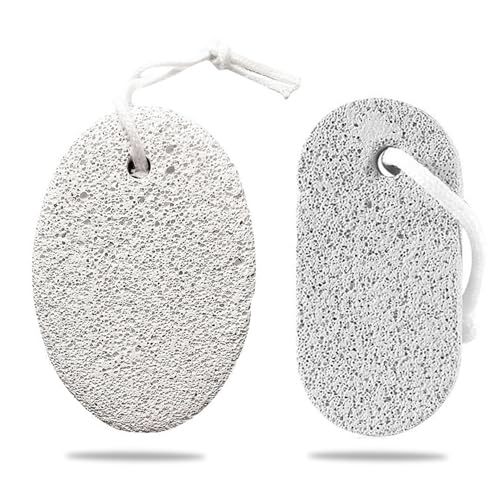 zoerbufan 2 Piezas Piedra Pómez Natural, Elimina Durezas y Callosidades de Pies y Manos, Herramientas de Pedicura de Lava para Eliminar la Piel Muerta(2 Tamaños)