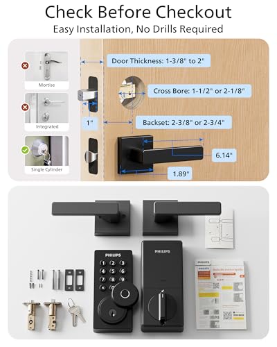 Philips WiFi Keypad Deadbolt with Handle, Built-in WiFi, APP Remote Control - image 9