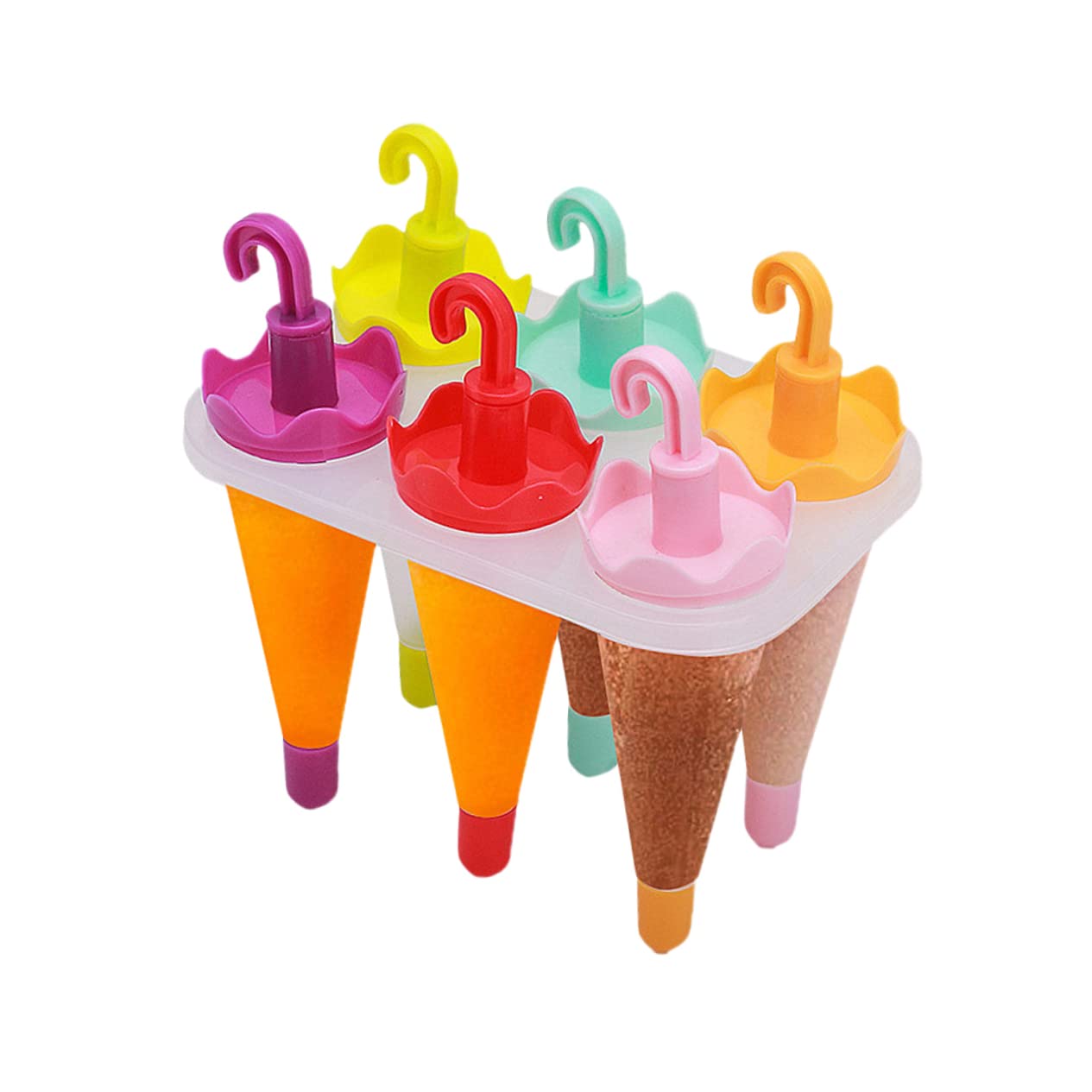 Lot De 3 Moules À Glaçons En Plastique Réutilisables Style Parapluie Pour Garçons Et Filles 6 Pièces X 3