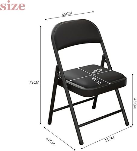 Miniatura 2 de Sillas plegables con asientos acolchados, asiento comercial apilable portátil, taburete plegable con cojín grueso, silla plegable acolchada para