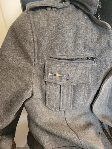Image of Proud Ally Enamel Lapel Pin with Rainbow Pride Colors for LGBTQ and Trans Rights Support