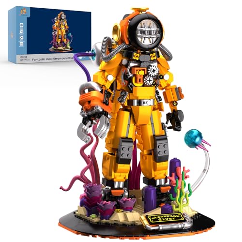 Brihappen Steampunk Diver - Juego de construcción para adultos, niños y niñas