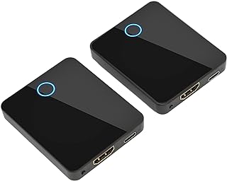 Wireless Hdmi Transmitter and Receiver 4k, 1080P 60HZ 3D Effect Hd Wireless Hdmi Extender Kit with Cable 150mbps 98ft Wireless Transmission Hdmi Adapter for Conferences, Home Theater(810)