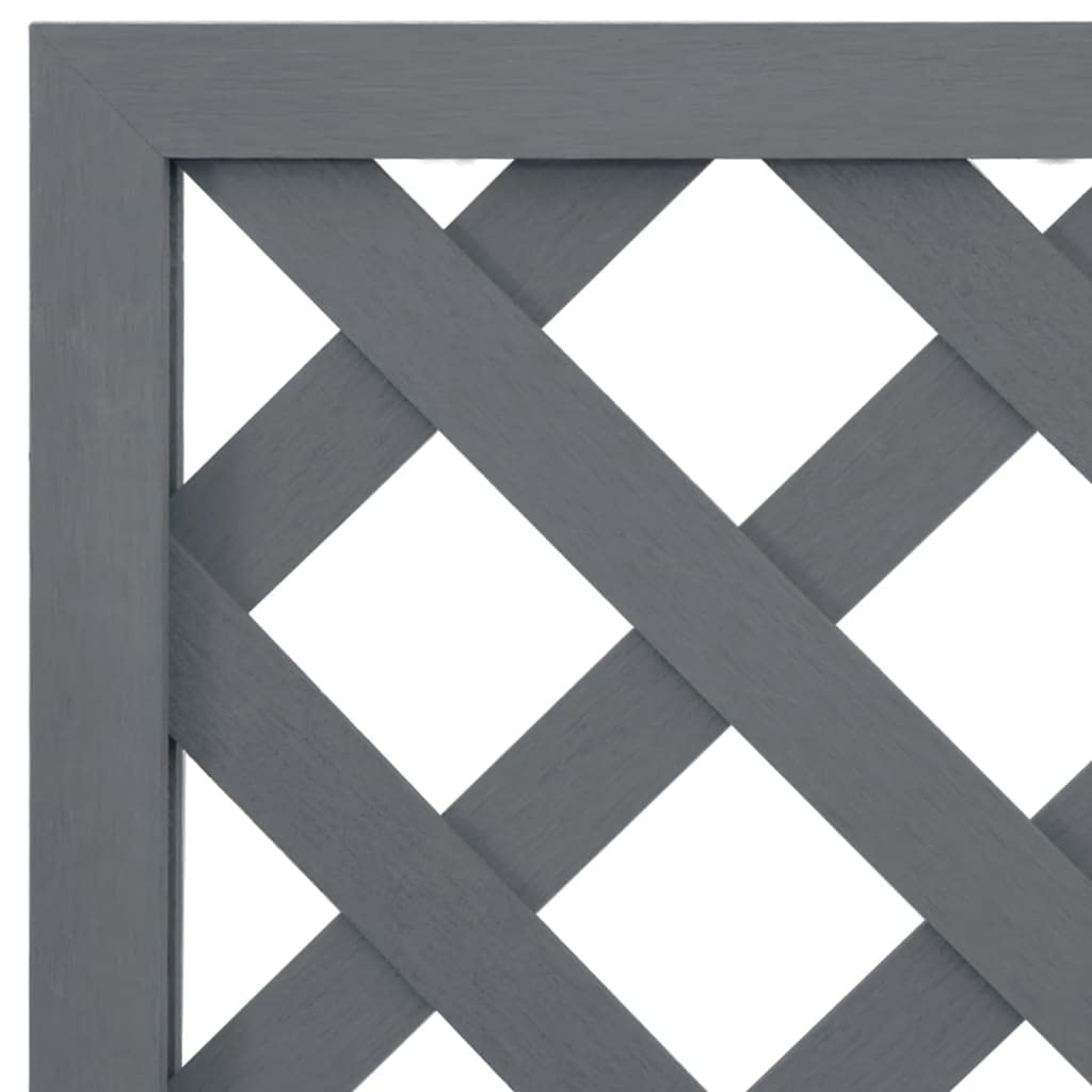 Fioriera con Traliccio in WPC Grigio da Esterno 65x33x135 cm | Vaso con grigliato per piante rampicanti in balcone e terrazzo, ideale per decorare l'orto domestico.