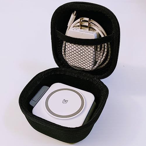 Hard Travel Case for 3 in 1 Wireless Charger, Carry Bag for Magnetic Foldable Charging Station, Foldable Wireless Charger, Adapter, & Cable can Fit in Travel Box, CASE ONLY (BLACK)