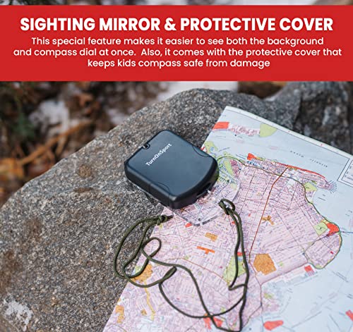 Sighting Compass Mirror Adjustable Declination - Boy Scout Compass Survival Camping | Base Plate Compass Kids Navigation | Orienteering Compass Hiking Map Read Military Compass Backpacking Clinometers #TOP4