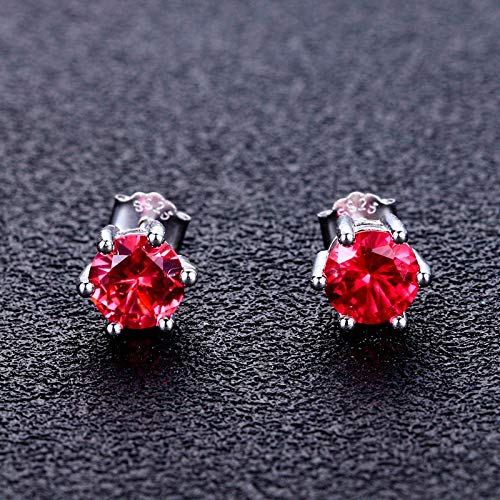 Boucles d'oreilles zircon rouge passion légères pour mariage et soirées