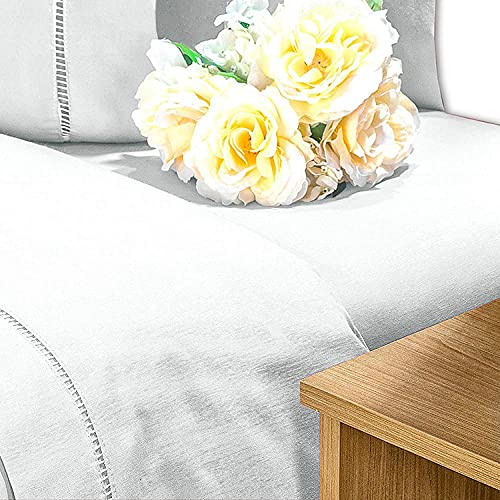 Lençol Sem Elástico Solteiro Percal 200 Fios 100% Algodão Branco