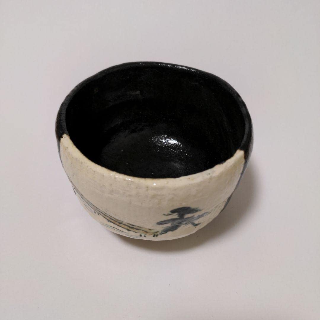 お茶碗　抹茶茶碗　橋　松　茶道具　お茶の稽古　ブラック　黒　茶事　お茶　勅題 Amazon.co.jp: お茶碗 抹茶茶碗 橋 松 茶道具 お茶の稽古