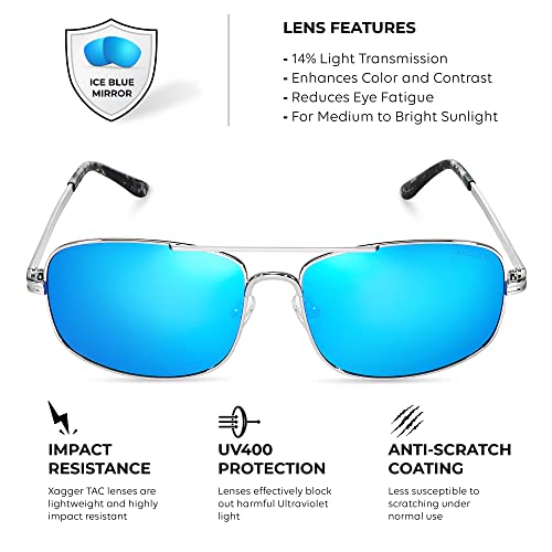 Image of Polarized Brow Bar Aviator Sunglasses for Men Pilot Military Style Metal Frame Driving Shades UV400