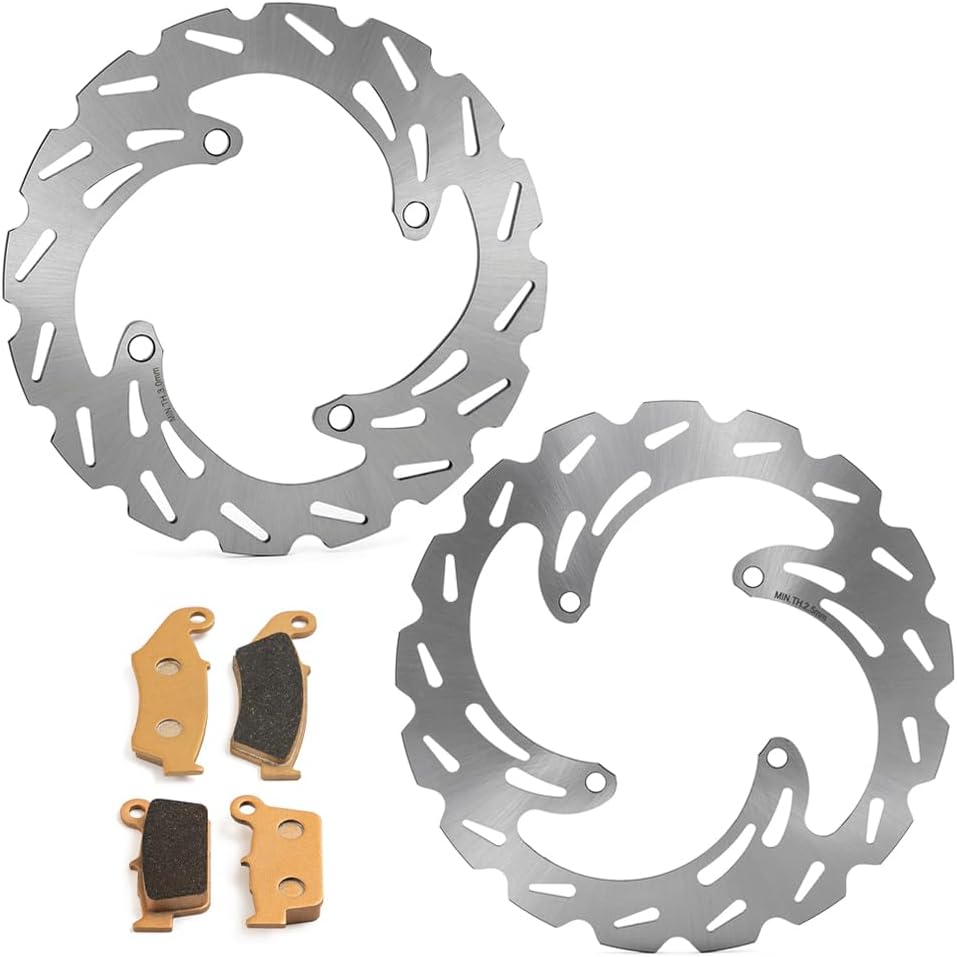 TOFR for Kawasaki MX Brake Disc Rotors + Pads KX250F KX450F 15-18 KX250X KX450X 21-24