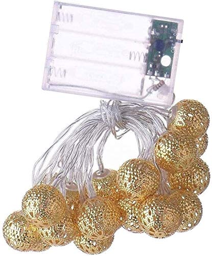 Metall-Lichtschnur-Feiertagslichter, Lichter Fairy Dekorative Globus-Lampen-Saiten Batteriebetriebene LED-Fair.