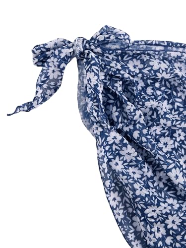 Image of SHENHE Girl's 3 Piece Swimsuits Cute Spaghetti Strap Triangle Bikini with Ditsy Floral Cover Up Teen Bathing Suits