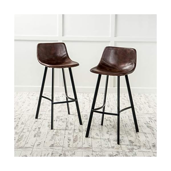 Christopher Knight Home Dax Barstools, 2-Pcs Set, Snake Skin Brown - Image 7