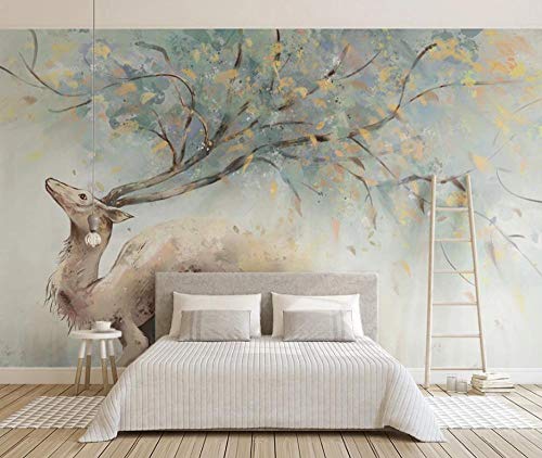 Papier peint 3D design élan épuré WLLLO fresque murale géante