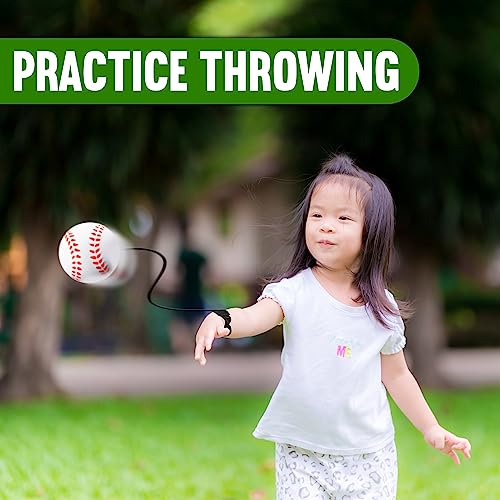 image for Playbees Reactive Practice Baseballs on Elastic Cord Perfect for Train