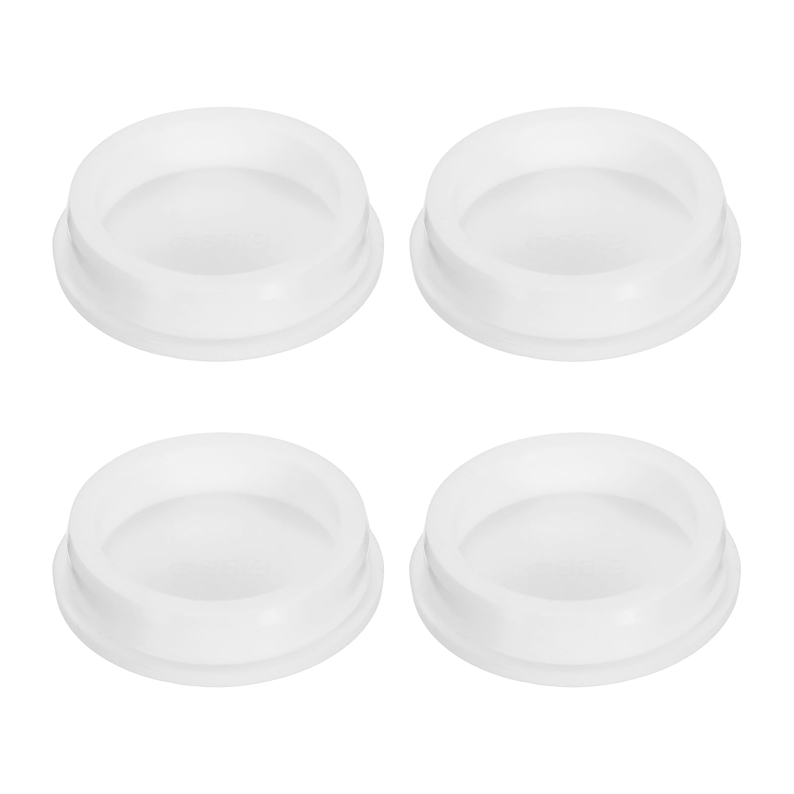 sourcing map 4Pcs White Plug Holes, Waterproof Rubber Button Plug for 66.5mm / 2.6" Hole Bottles Pipes End Caps Round Sealing Plugs Flexible Rubber Stoppers