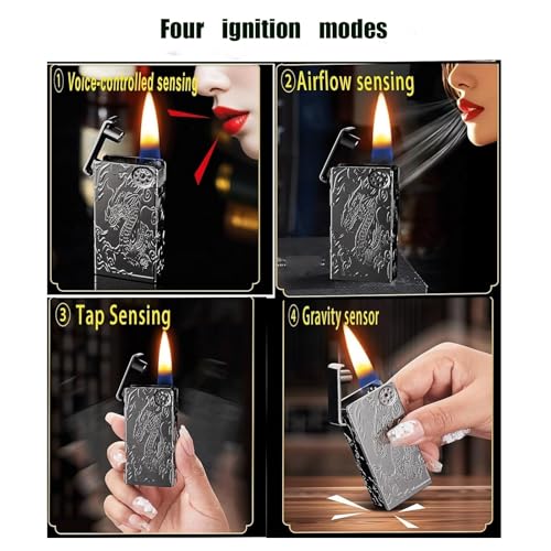 Encendedor de queroseno por voz con 4 modos de encendido y relieve 4