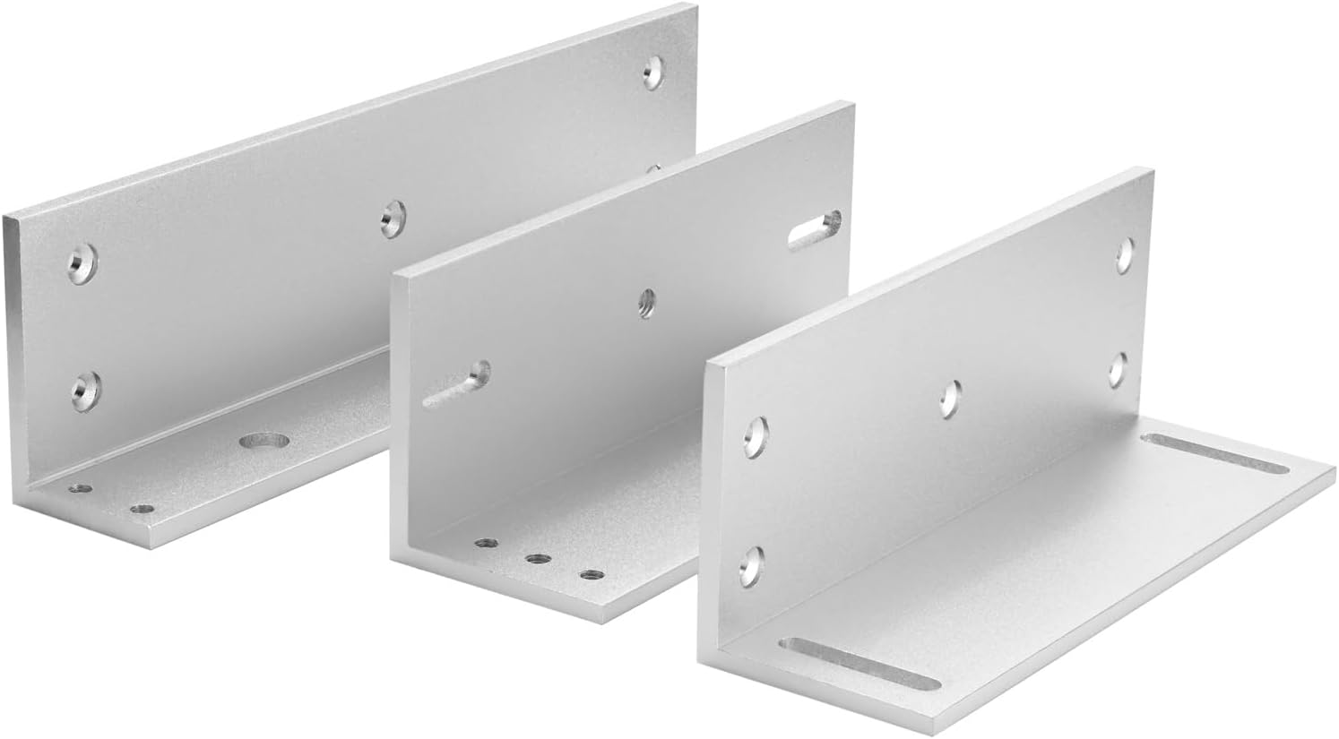 Z and L Aluminum Alloy Bracket for 500KG 1200LBS Holding Force Electromagnet Lock Single Inward Door Access Control Electric Magnetic Door Lock (Single Door-1200LBS-Z and L Bracket)