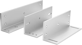 Z and L Aluminum Alloy Bracket for 500KG 1200LBS Holding Force Electromagnet Lock Single Inward Door Access Control Electric Magnetic Door Lock (Single Door-1200LBS-Z and L Bracket)