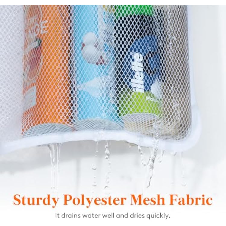 Lifewit Cruise Essentials Shower Caddy Must-Have, 7 Pockets Hanging Bathroom Organizer with Quick-Dry Mesh, Portable Shower Bag to Storage Soap, Shampoo, for RVing, Travel, Camping, White, 1 Pack