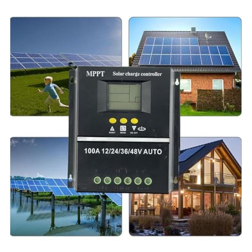Image of Solar Charge Controller Double USB Port 12V 24V 36V 48V Adjustable Mppt 100A