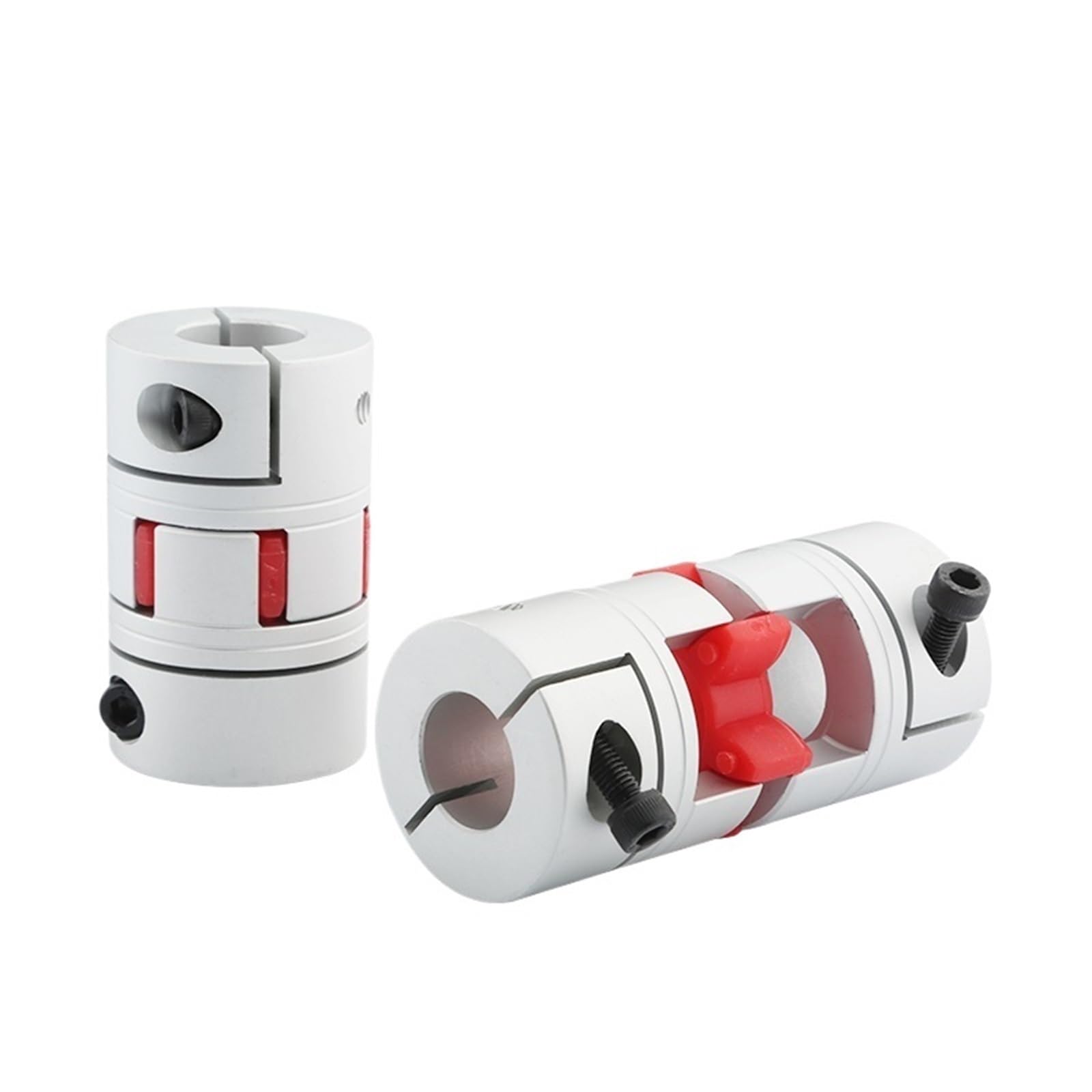 Conector de motor paso a paso de acoplamiento de eje flexible D45L66 Plum Blossom, codificador elástico de torsión grande y suave de 16/18/20/22/24 mm(18x18)