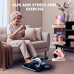 Under Desk Elliptical Machine,Electric Leg Exerciser for Seniors,12 Adjustable Speeds&12 Modes with Remote Control,Elastic Rope,Manual&Auto Mode for Home Office - Image 5