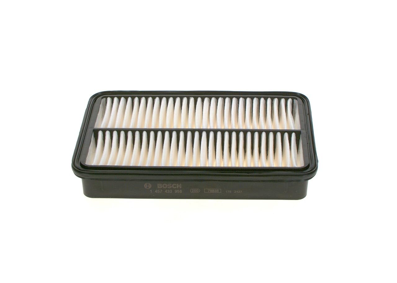 Bosch S3958 Car Air Filter - Separates Particles from the Air Intake - Moisture-resistant plus High Tensile Strength
