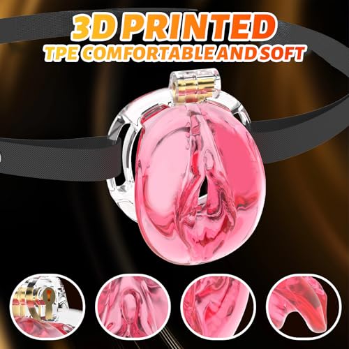 Image of Male Chastity Cage 3D Printed Sissy Cage with Soft TPE Bondage Gear & Accessories Adult Sex Toys Slave Tool Chastity Devices (red)