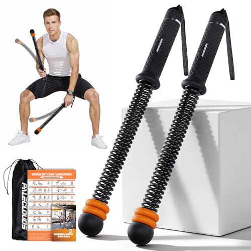 Ropeless Battle Ropes, Verstellbare Battle Rope Ohne Seil mit Tragetasche & Übungsanleitung, Gewichtete Trainingsseile für HIIT, Ganzkörpertraining, Kraft, Ausdauer, Fettverbrennung, Home Gym