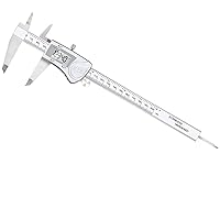 Vista 12 de Calibrador digital con pantalla LCD, 0 a 6 pulgadas, conversión de pulgadas/mm, función de apagado automático, muy adecuado para medir en el hogar