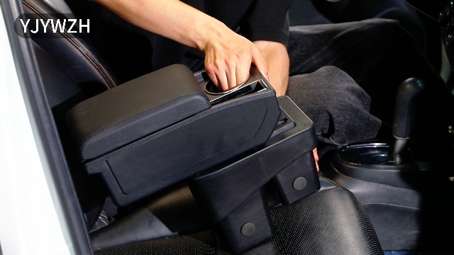 YJYWZH Compatible With Fiat 500 Accoudoir 2012-2015 Couche Double Consoles Boîte De Rangement