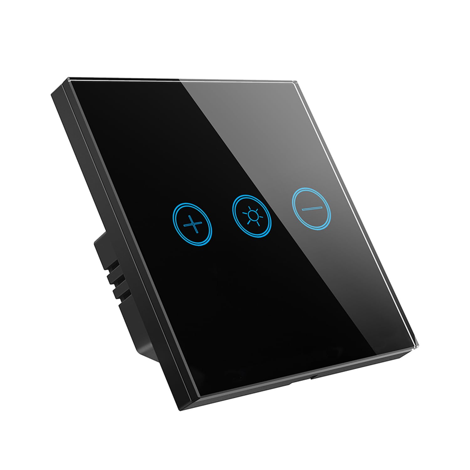 Smart Dimmer Switch, WiFi Smart Light Switch with Glass Panel, 1 Gang &1 Way, Compatible with Alexa, 150W, APP Control and Voice Control, Neutral Wire Need