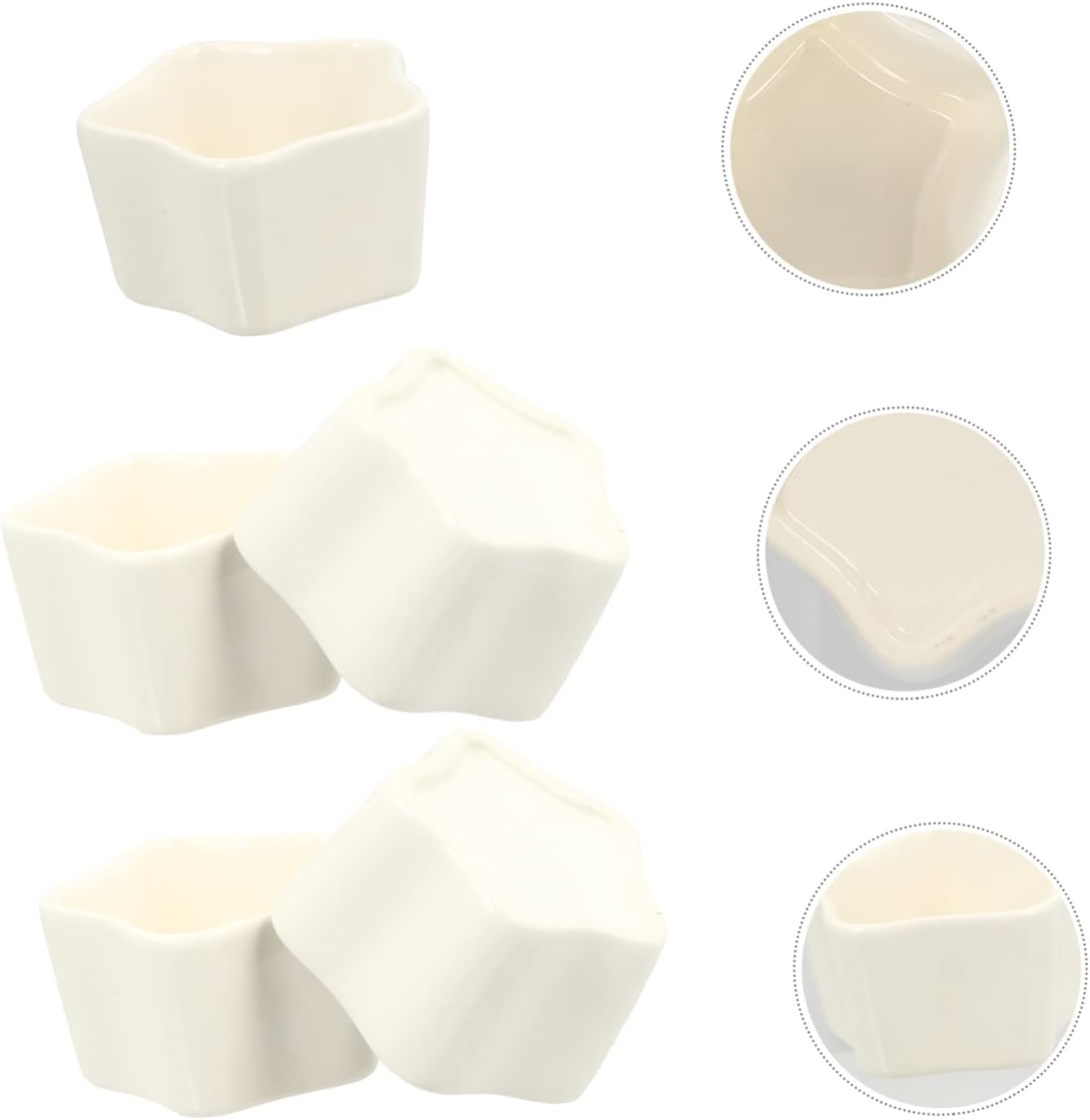Ceramiczne miseczki do maczania, 5 szt. Kubki porcelanowe Mini formy do pieczenia Mini foremki do pieczenia Formy do pieczenia ciast Porcelanowe miski do ramekinu Formy do ciasta Formy do ciast Kubki